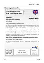 Предварительный просмотр 26 страницы Silvercrest RFH 2401 User Manual And Service Information