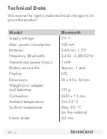 Preview for 60 page of Silvercrest RT2000 BT Operating Manual