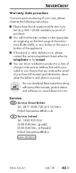 Preview for 46 page of Silvercrest SBLL 56 A1 Operating Instructions Manual