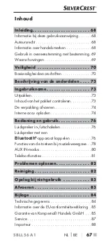 Preview for 70 page of Silvercrest SBLL 56 A1 Operating Instructions Manual