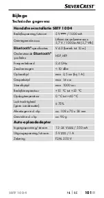 Предварительный просмотр 111 страницы Silvercrest SBTF 10 D4 Manual