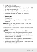 Preview for 21 page of Silvercrest SDABC 1 A2 Operation And Safety Notes