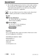 Preview for 108 page of Silvercrest SFA 40 A1 Operating Instruction