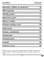 Предварительный просмотр 17 страницы Silvercrest SFK 36 A1 Operating Instructions Manual