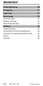 Preview for 6 page of Silvercrest SFPW 360 B1 Operating Instructions Manual