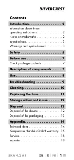 Preview for 4 page of Silvercrest SKA 4.2 A1 Operating Instructions Manual