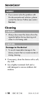 Предварительный просмотр 13 страницы Silvercrest SKA 4.2 A1 Operating Instructions Manual