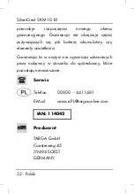 Preview for 34 page of Silvercrest SKM 10 A1 User Manual And Service Information