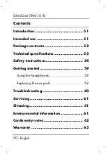 Preview for 52 page of Silvercrest SKM 10 B1 User Manual And Service Information