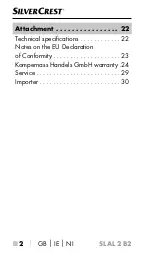 Предварительный просмотр 5 страницы Silvercrest SLAL 2 B2 Operating Instructions Manual