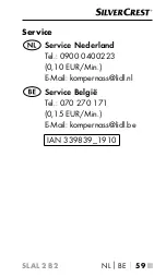 Предварительный просмотр 62 страницы Silvercrest SLAL 2 B2 Operating Instructions Manual