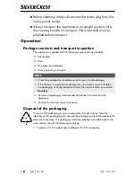 Preview for 11 page of Silvercrest SLE 265 B3 Operating Instructions Manual