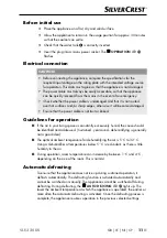 Preview for 14 page of Silvercrest SLE 320 D5 Operating Instructions Manual