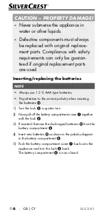 Предварительный просмотр 9 страницы Silvercrest SLS 3 A1 Operating Instructions Manual