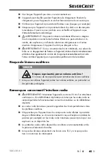 Preview for 48 page of Silvercrest SLXL 20 A1 Operating Instructions And Safety Instructions