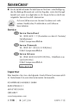 Preview for 121 page of Silvercrest SMPS 7 C2 Operating Instructions Manual