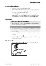 Preview for 14 page of Silvercrest SMS 300 A1 Operating Instructions And Safety Instructions