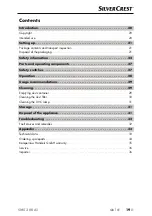 Preview for 22 page of Silvercrest SMS 300 A1 Operating Instructions And Safety Instructions