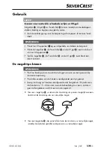 Предварительный просмотр 122 страницы Silvercrest SNS 45 B4 Operating Instructions Manual