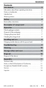 Preview for 4 page of Silvercrest SPB 5.000 B1 Operating Instructions Manual