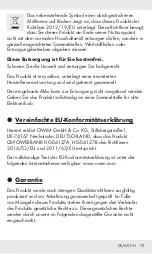 Preview for 73 page of Silvercrest SQWP8000 1A1 Operation And Safety Notes