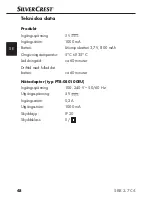 Предварительный просмотр 52 страницы Silvercrest SRR 3.7 C4 Operating Instructions Manual