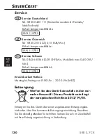 Предварительный просмотр 134 страницы Silvercrest SRR 3.7 C4 Operating Instructions Manual