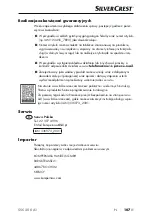 Preview for 110 page of Silvercrest SSC 200 A1 Operating Instructions Manual