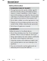 Preview for 19 page of Silvercrest SSE 6 C3 Operating Instructions Manual