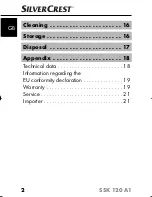 Preview for 4 page of Silvercrest SSK 120 A1 Operating Instructions Manual