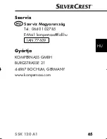 Preview for 67 page of Silvercrest SSK 120 A1 Operating Instructions Manual