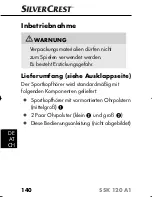 Preview for 142 page of Silvercrest SSK 120 A1 Operating Instructions Manual