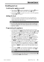 Preview for 12 page of Silvercrest SSVS 1000 B2 Operating Instructions And Safety Instructions