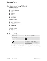 Предварительный просмотр 107 страницы Silvercrest SSW 400 A1 Operating Instructions Manual