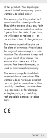 Preview for 75 page of Silvercrest SUHL 2 A1 Operation And Safety Notes