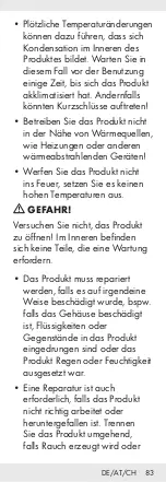 Preview for 83 page of Silvercrest SUHL 2 A1 Operation And Safety Notes