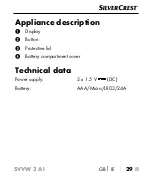 Preview for 32 page of Silvercrest SVVW 3 A1 Operating Instructions Manual