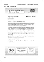 Preview for 13 page of Silvercrest VG 2000 User Manual And Service Information