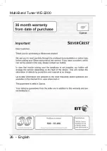 Предварительный просмотр 28 страницы Silvercrest WE-2200 User Manual And Service Information