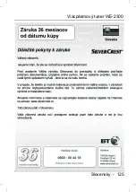 Предварительный просмотр 128 страницы Silvercrest WE-2300 User Manual And Service Information