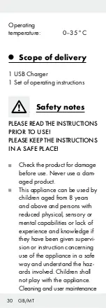 Preview for 30 page of Silvercrest Z31306A Operation And Safety Notes