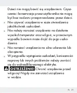 Предварительный просмотр 21 страницы Silvercrest Z31437 Operation And Safety Notes