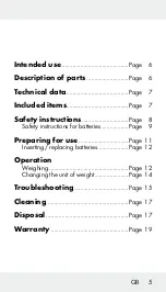 Предварительный просмотр 5 страницы Silvercrest Z31894 Operation And Safety Notes