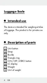 Предварительный просмотр 6 страницы Silvercrest Z31894 Operation And Safety Notes