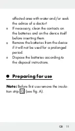 Предварительный просмотр 11 страницы Silvercrest Z31894 Operation And Safety Notes