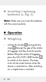 Предварительный просмотр 12 страницы Silvercrest Z31894 Operation And Safety Notes