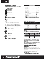 Предварительный просмотр 4 страницы Silverline 103597 Manual