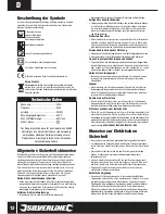 Предварительный просмотр 13 страницы Silverline 127655 Instructions Manual