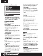 Preview for 14 page of Silverline 18V User Manual