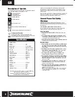 Preview for 4 page of Silverline 240361 Instructions Manual